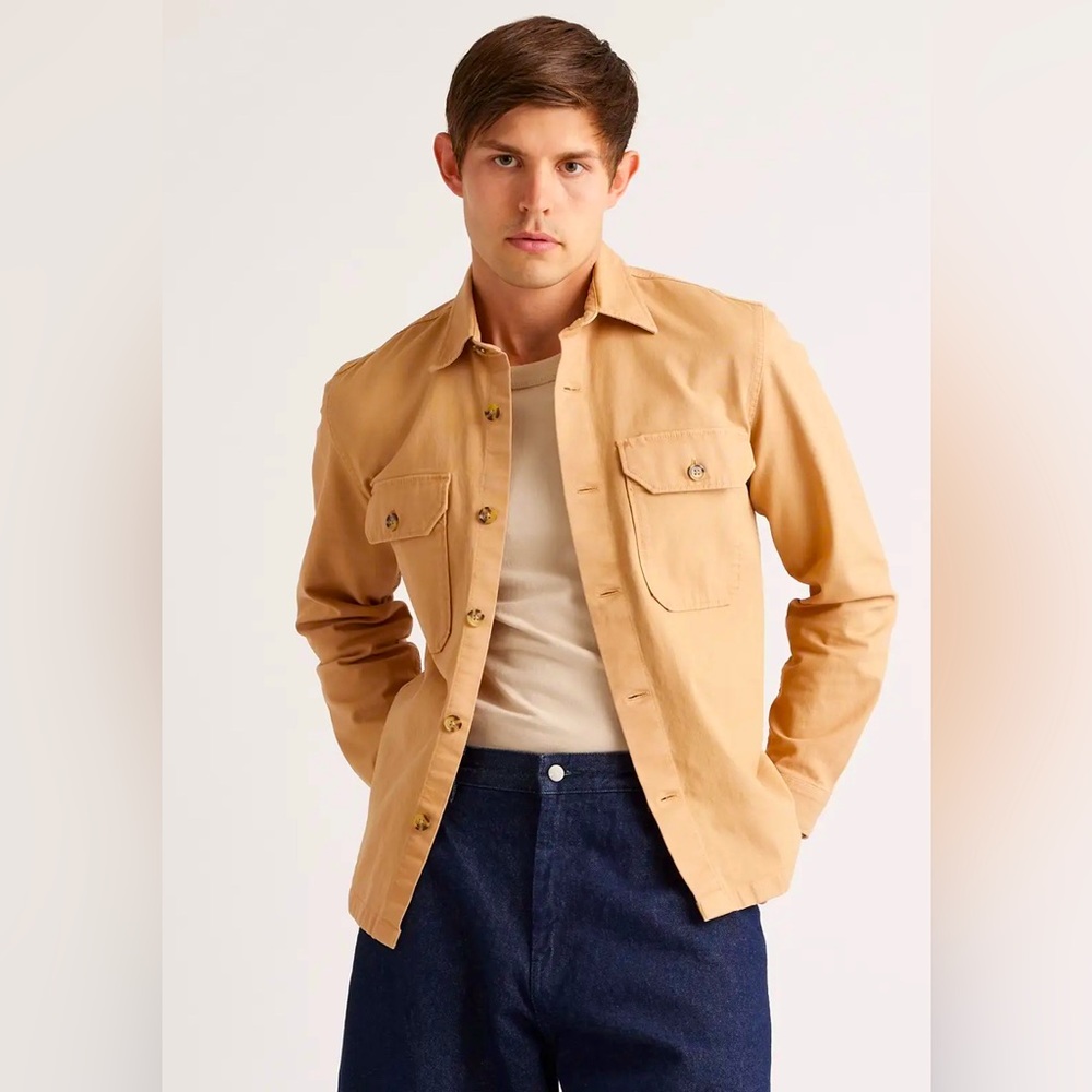 Quince Double-Brushed Stretch Overshirt Jacket - XL